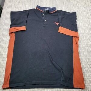 Vintage Texas Longhorns Polo Shirt Mens XL Blue NCAA Football Vantage Cotton